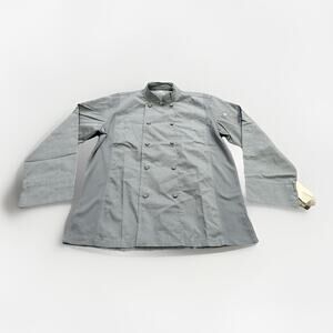 Chef Works Unisex Gray Chef Coat Button Roll Tab Long Sleeves Shirt Size L NWT